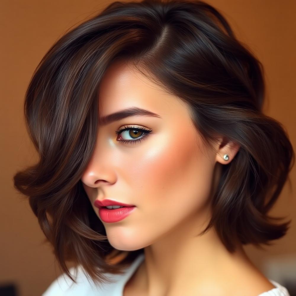 Glossy blowout styled at Lee Ren Beauty Salon in NYC