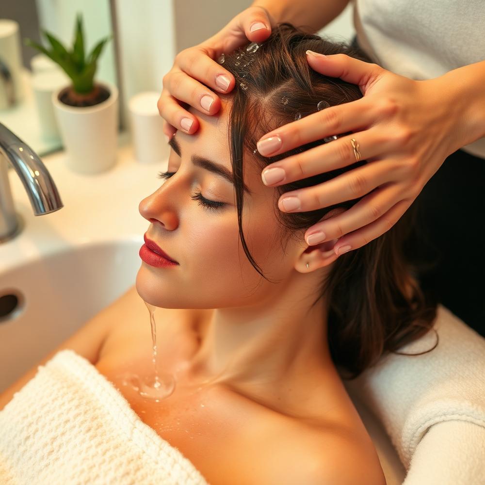 Before and after New York blowout at Lee Ren Beauty Salon