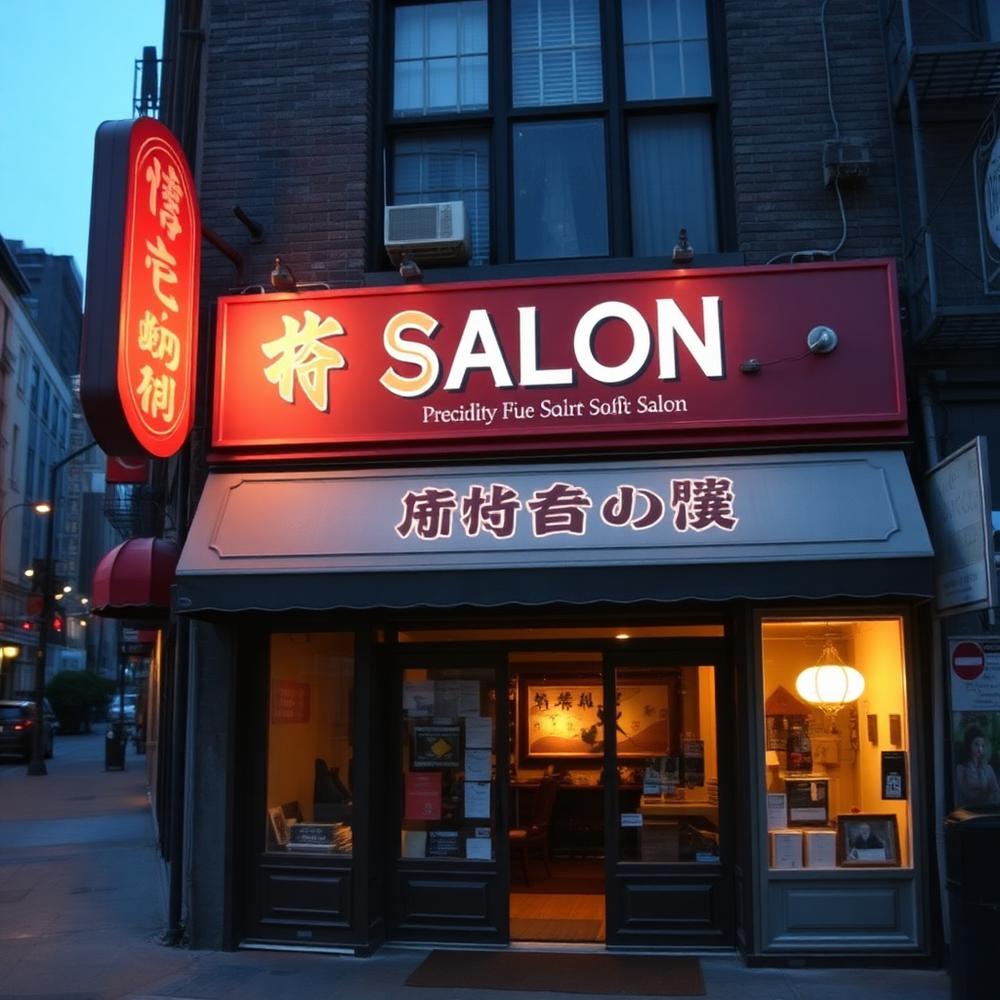 Entrance to Lee Ren II Hair Salon in Lower Manhattan